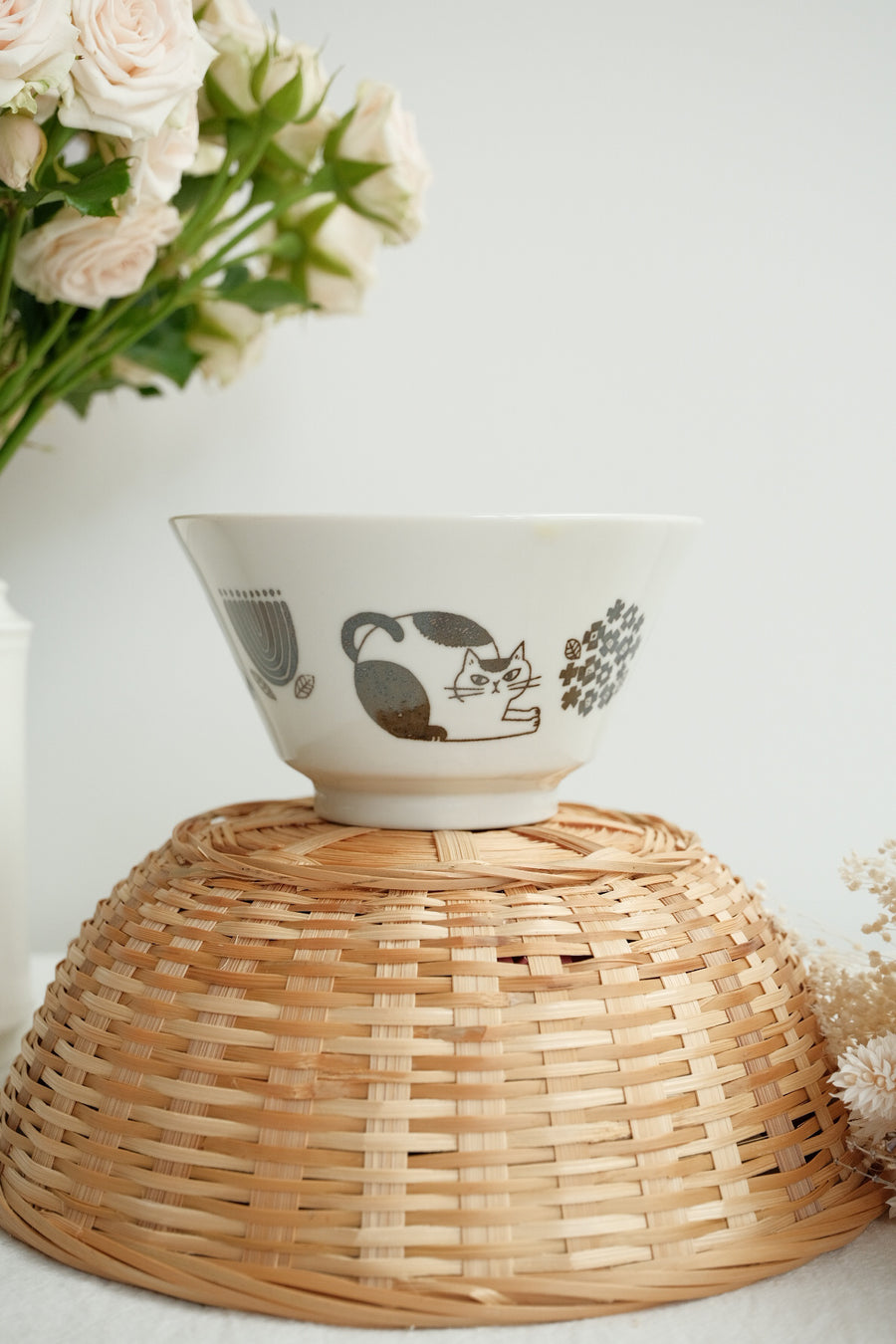 Hasami Ware Rice Bowl Cat Collection