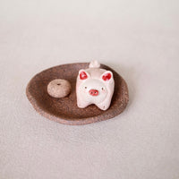 Japanese Clay Animals Incense Holder - Animal Collection