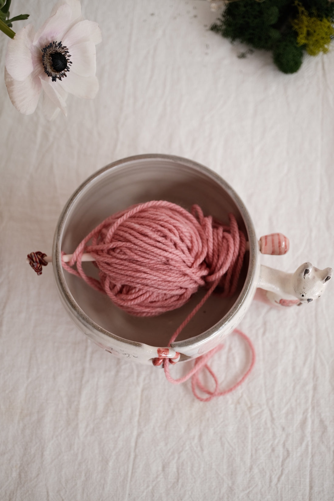 Tsubouchi Mayumi 坪内真弓 Yarn Bowl MT16 - Pink