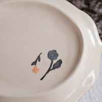 Nakagaki Tomoko Water Color Hand Painted Flower Shaped Plate - KP10 #6