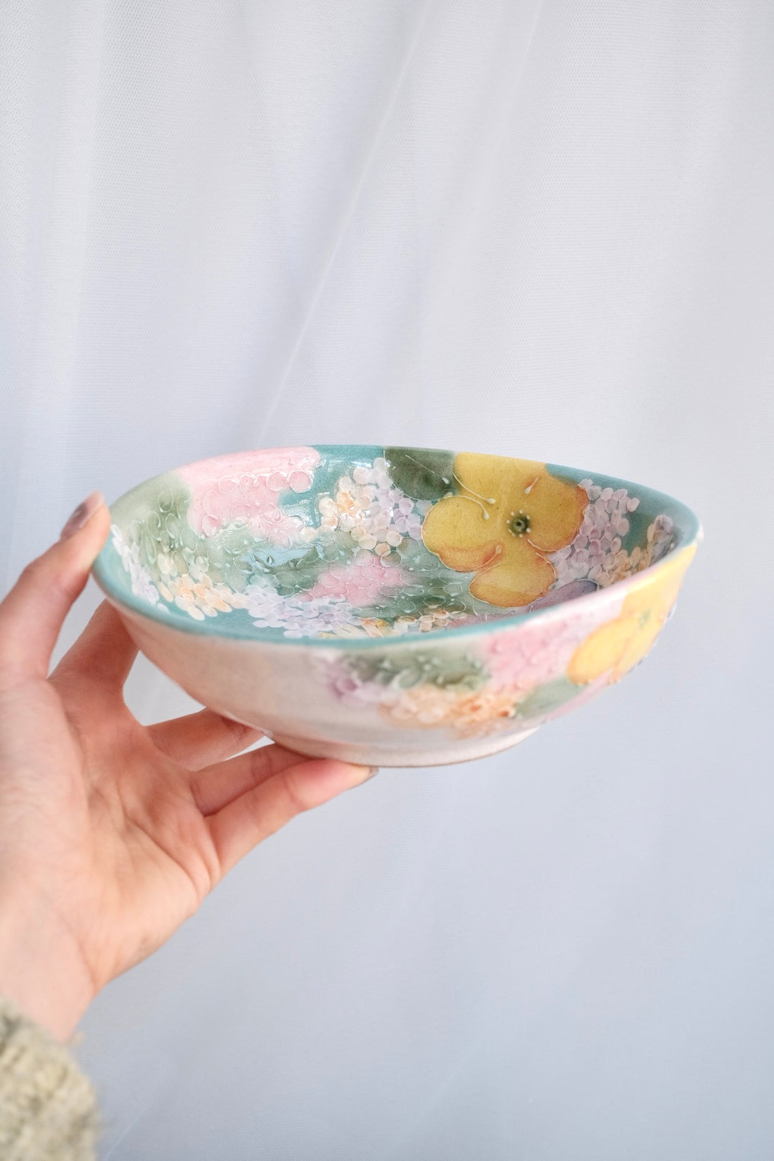 Seto Ware Flower Deep Plate