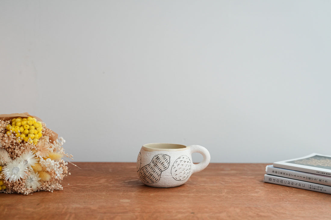 Hapun Pottery 拝志睦子 Peanuts Mug HP04