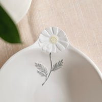 Mashiko Pottery Yoshizawa White Flower Bowl