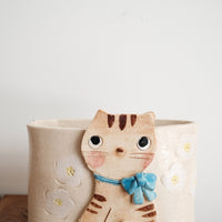 Craftman House Handmade Ceramic Cat Incense Holder