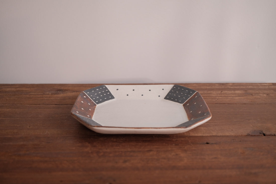 Emishi Kobo 池田匡優&美弥子 - Wide Octagon Plate Small EK05