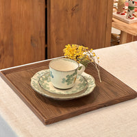 Non-Slip Surface Natural Wood Serving Tray