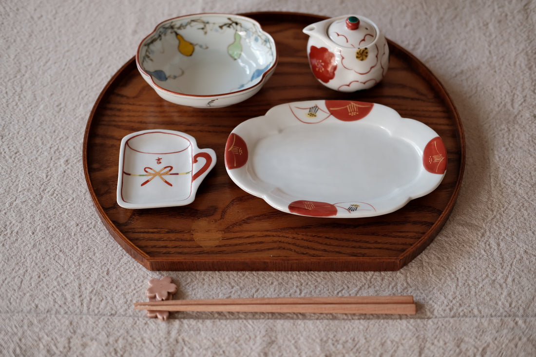 Wooden Half Moon Tray