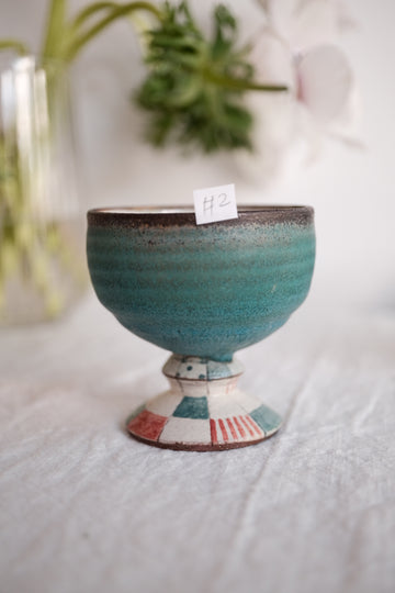 Tsubouchi Mayumi 坪内真弓 Hand Painted Goblet MT17 - #2