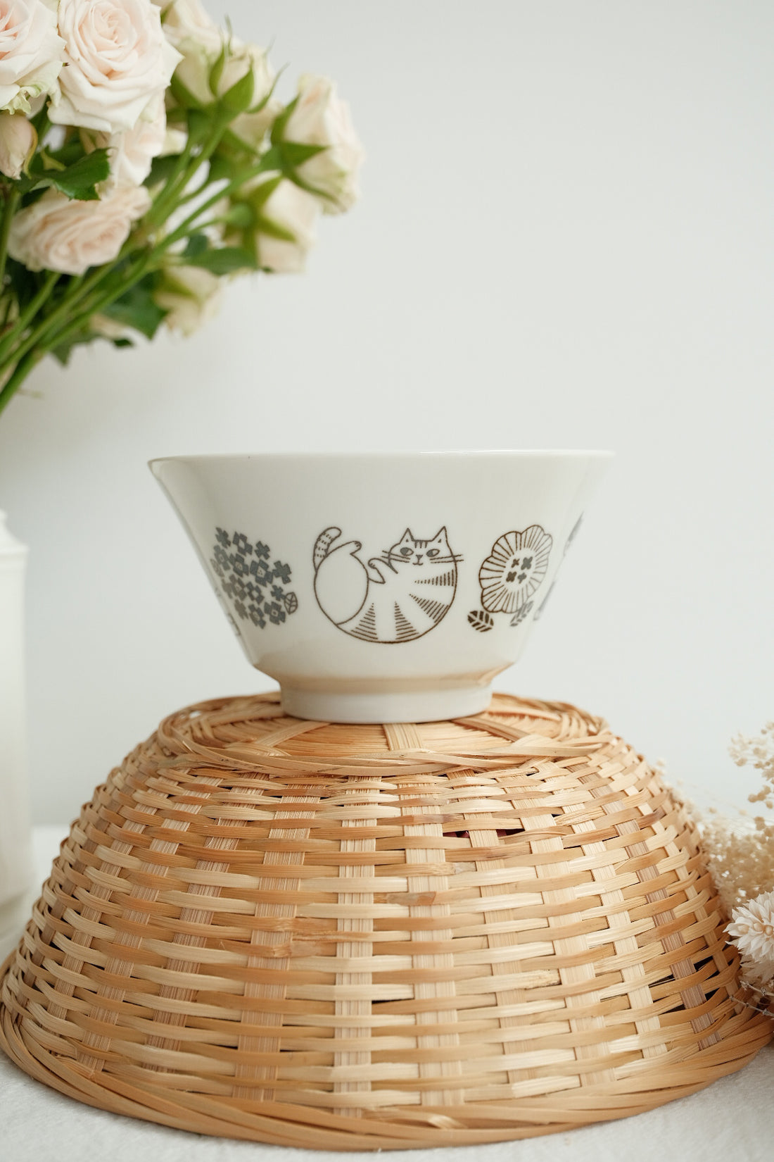 Hasami Ware Rice Bowl Cat Collection