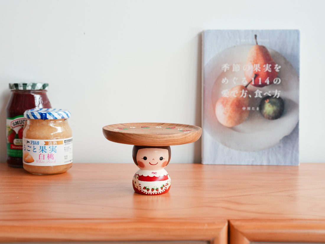 Kiezakka 木繪雜貨 Pedestal Plate - Strawberry KZ03