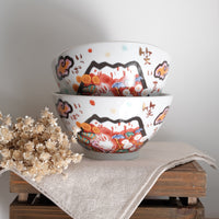 夕立窯 Fully Handmade Ramen Bowl - Mt. Fuji