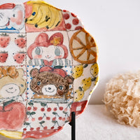 Asako Yamaguchi 山口麻子 Animal Floral Edge Plate AI19