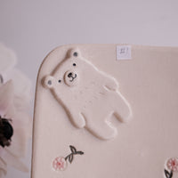 Tsubouchi Mayumi 坪内真弓 Bear Square Plate MT12 - White Bear