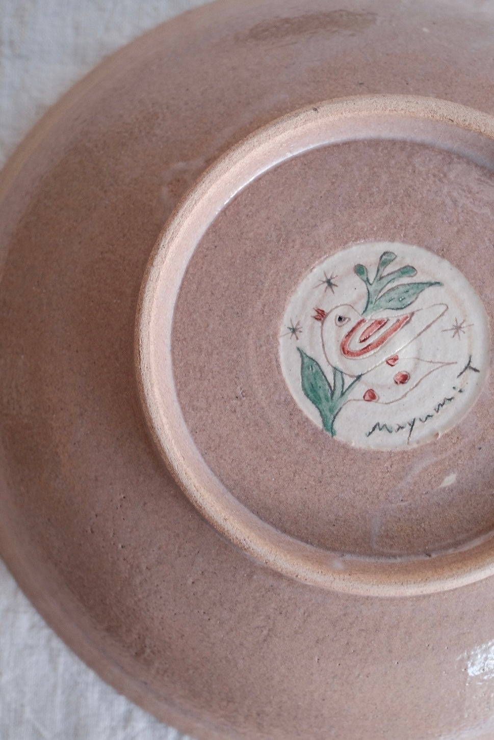 Tsubouchi Mayumi 坪内真弓 Hand Painted Round Plate MT14 - #3