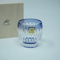 Kagami Crystal - Sake Glass, Edo Kiriko "Chrysanthemum" By Satoshi Nabetani