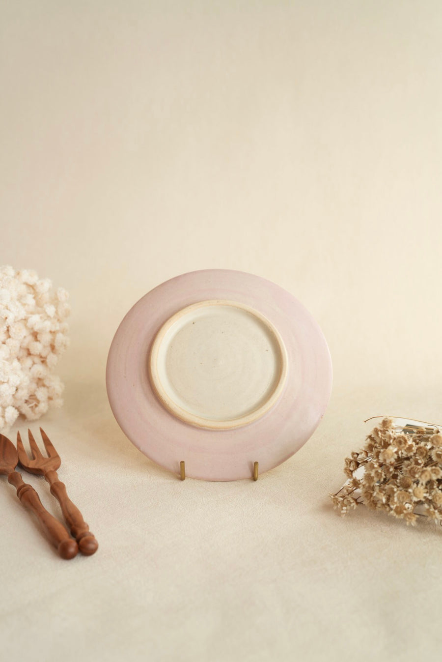Makiko Sato 佐藤牧子- Pink Mixed Pattern Round Plate MS03