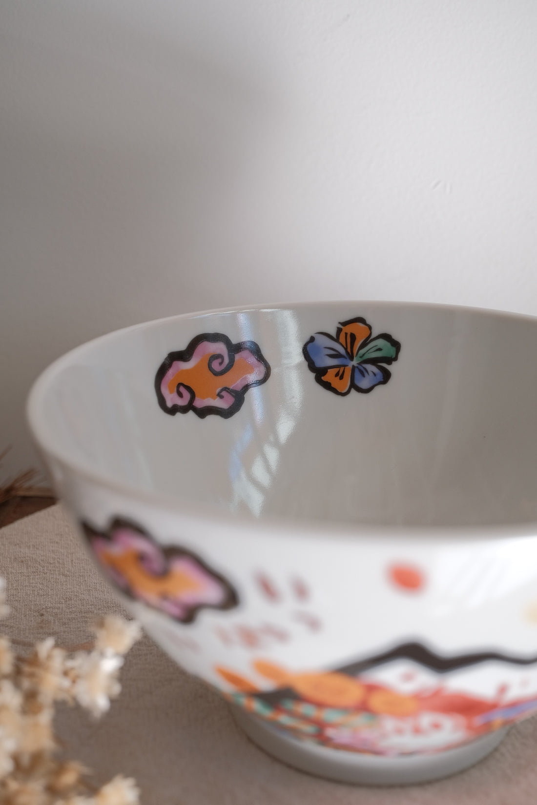 夕立窯 Fully Handmade Ramen Bowl - Mt. Fuji