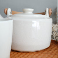 SALIU SYO Teapot Set 420ml - 3 Piece Gift Set (Teapot, Tea Cup) White