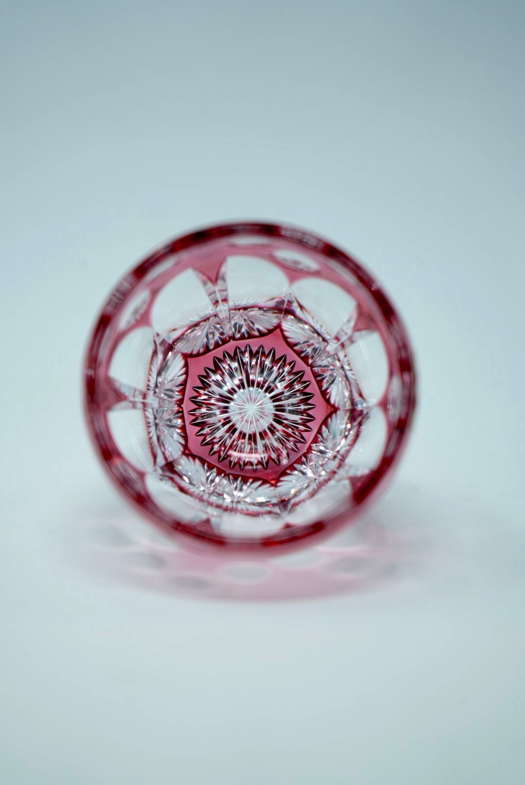 Kagami Crystal - Sake Glass, Edo Kiriko "Cherry" By Satoshi Nabetani