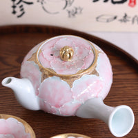 Arita Ware Peony Teapot and teacups gift set - Pink