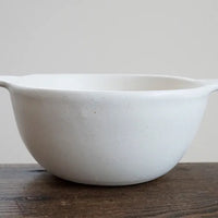 Mashiko Pottery Yoshizawa White Double Ears Soup Bowl