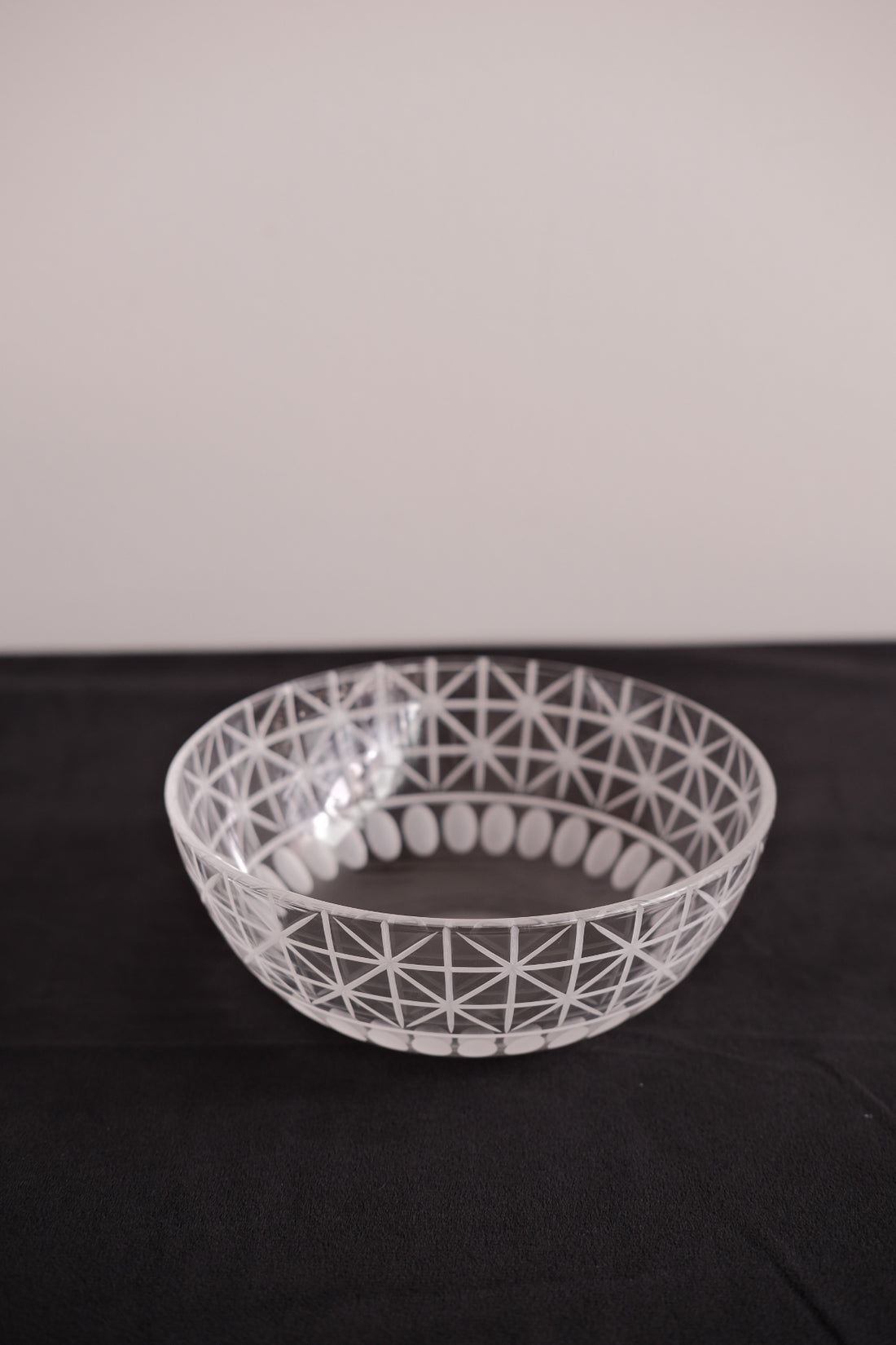 Miki Yamaguchi 山口未来 Kiriko Glass Medium Bowl Lattice Dot