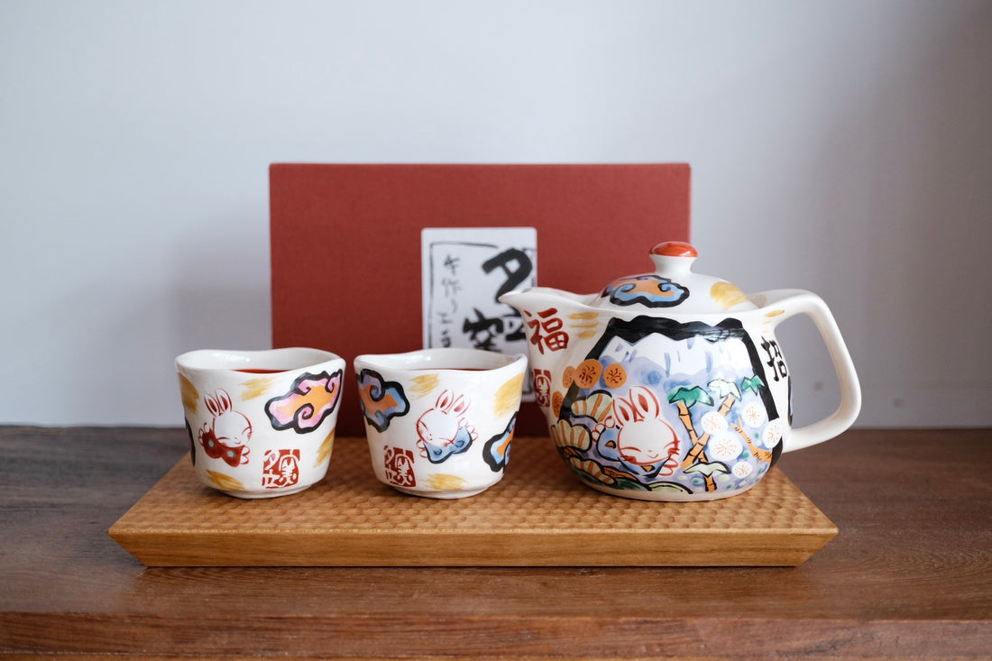 夕立窯 Japanese Style Tea Set - Blue Mt. Fuji
