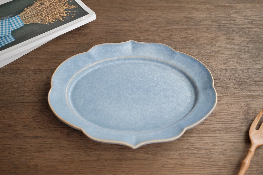 Norio Nakabayashi 中林範夫 Large Oval Plate - Blue NN08