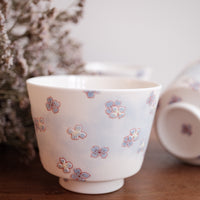 Baizhi Studio - Purple Kinyo Flower Coffee/Tea Cups