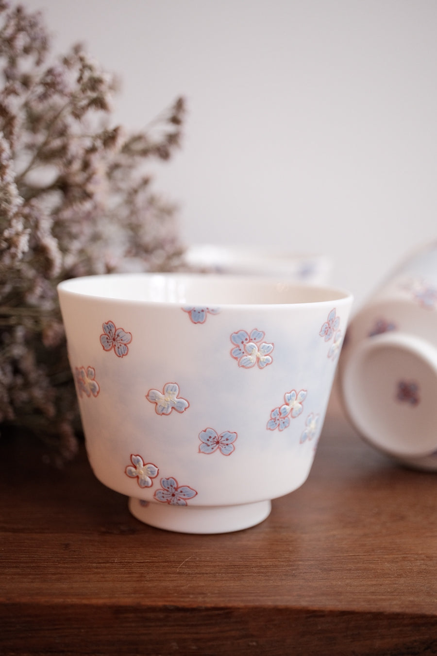 Baizhi Studio - Purple Kinyo Flower Coffee/Tea Cups