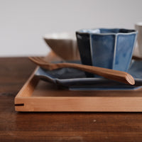 Non-Slip Surface Natural Wood Serving Tray