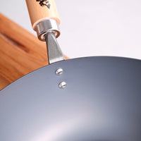 Summit Nitrided Flat Bottom Iron Wok 28cm