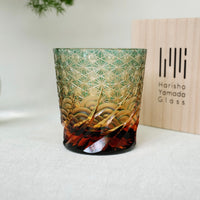 Harisho Yamada Glass - 漣-sazanami Whiskey Crystal Glass - Green