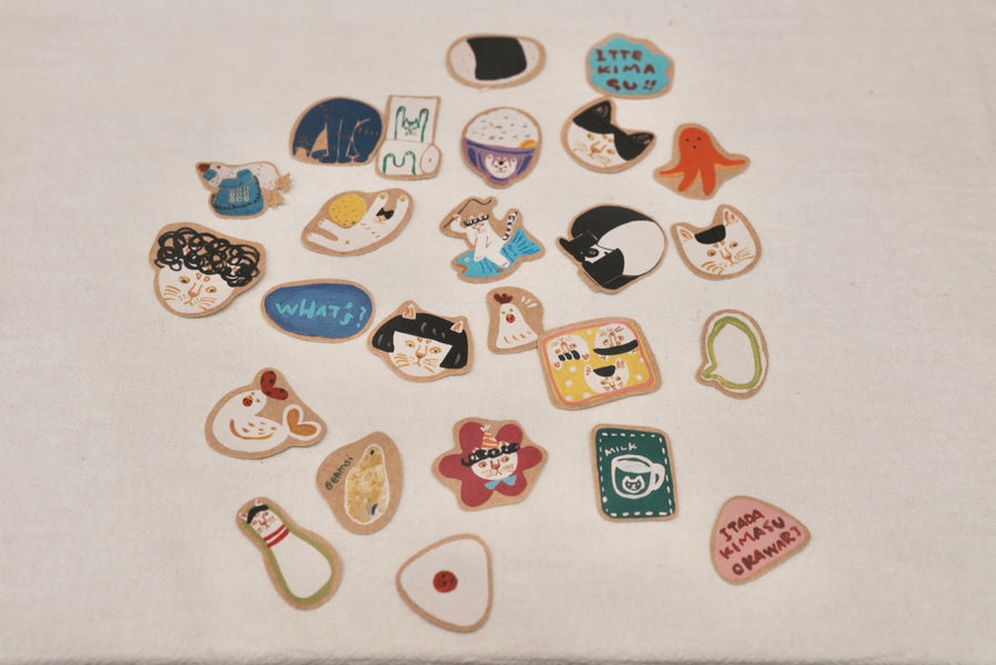 Kayoko Takahashi Sticker Flakes Brown KT04