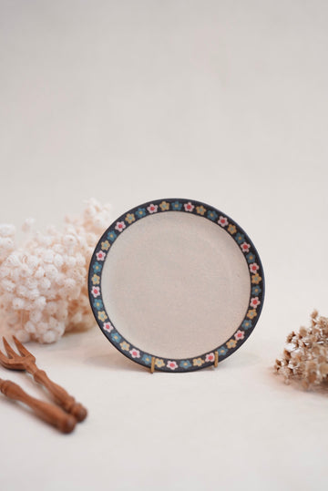 Kei Mitsumochi ミツ持啓 Flower Rim Small Plate KM83