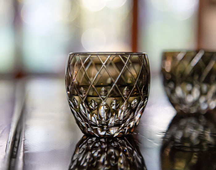 Kagami Crystal - Sake Glass, Edo Kiriko By Hideaki Shinozaki, Master of traditional crafts
