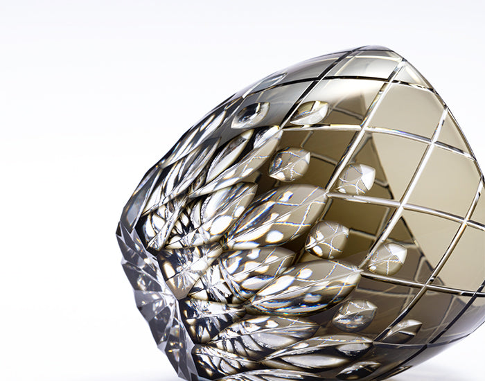 Kagami Crystal - Sake Glass, Edo Kiriko By Hideaki Shinozaki, Master of traditional crafts