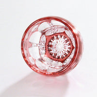 Kagami Crystal - Sake Glass, Edo Kiriko "Cherry" By Satoshi Nabetani