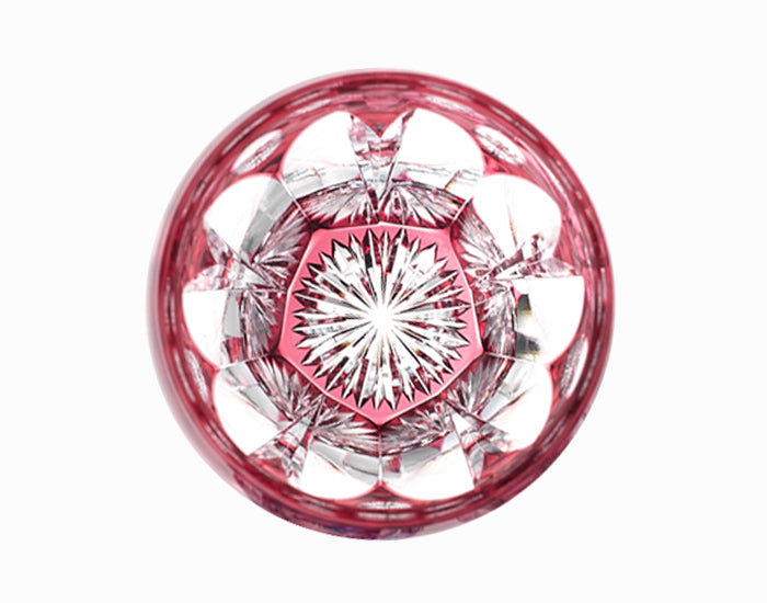 Kagami Crystal - Sake Glass, Edo Kiriko "Cherry" By Satoshi Nabetani