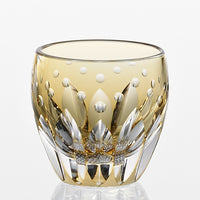 Kagami Crystal - Sake Glass, Edo Kiriko "Sunflower" By Satoshi Nabetani