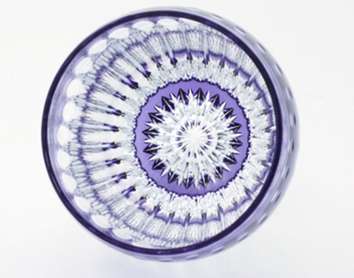 Kagami Crystal - Whiskey Glass, Edo Kiriko “Chrysanthemum” By Satoshi Nabetani, Master of traditional crafts