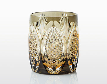 Whiskey Glass, Edo Kiriko Kasaneirome whisky glass "Juhyo (ice trees)" by Junichi Nabetani, Master of traditional crafts