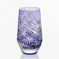Kagami Crystal - Tumbler, Edo Kiriko “Asanoha” or “Hemp Leaves”