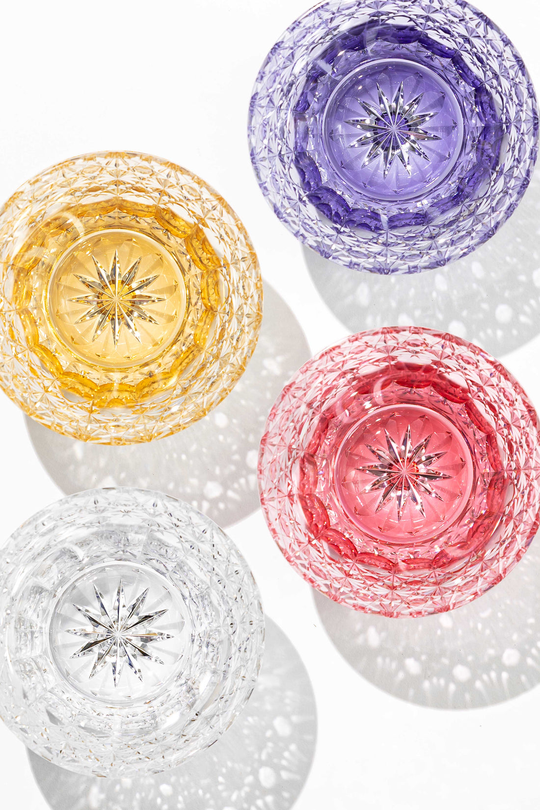 Kagami Crystal - Whiskey Glass, Edo Kiriko “Yume-iro” Red