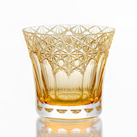 Kagami Crystal - Whiskey Glass, Edo Kiriko “Yume-iro” Yellow