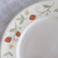 Buncho Pottery 7寸/strawberry and grape rim dish