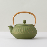 IWACHU Iron Kyusu Teapot Wave Pattern -Tsurugane