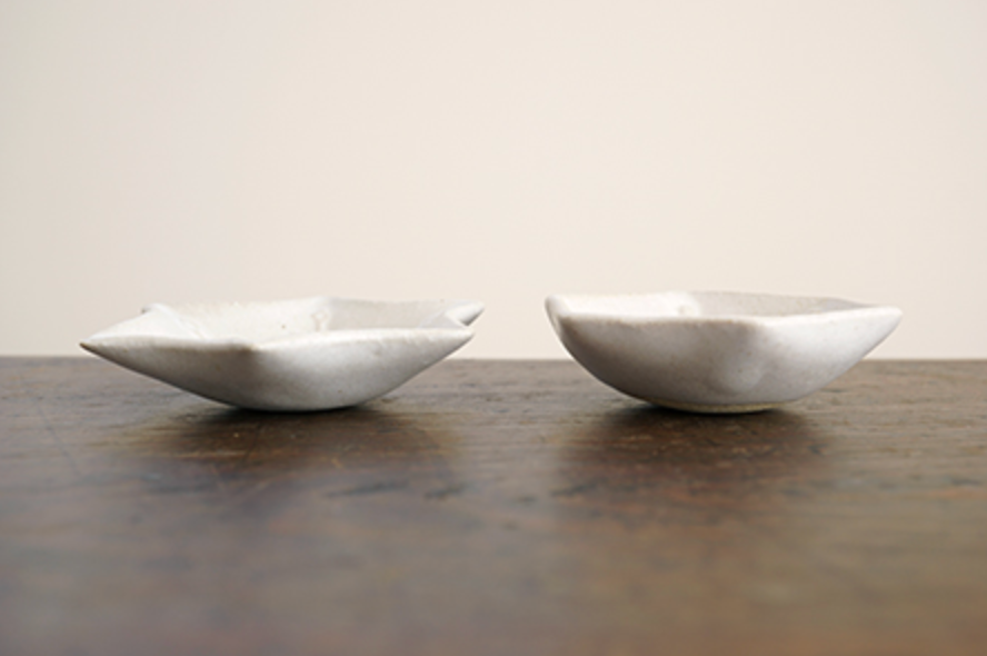 Mashiko Pottery Yoshizawa Snow Mini Dish Set of 2