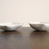 Mashiko Pottery Yoshizawa Snow Mini Dish Set of 2