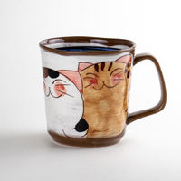 Hasami ware Friendly Cats  Mug